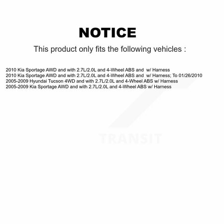 Mpulse Rear Left ABS Wheel Speed Sensor For Kia Sportage Hyundai Tucson SEN-2ABS0154